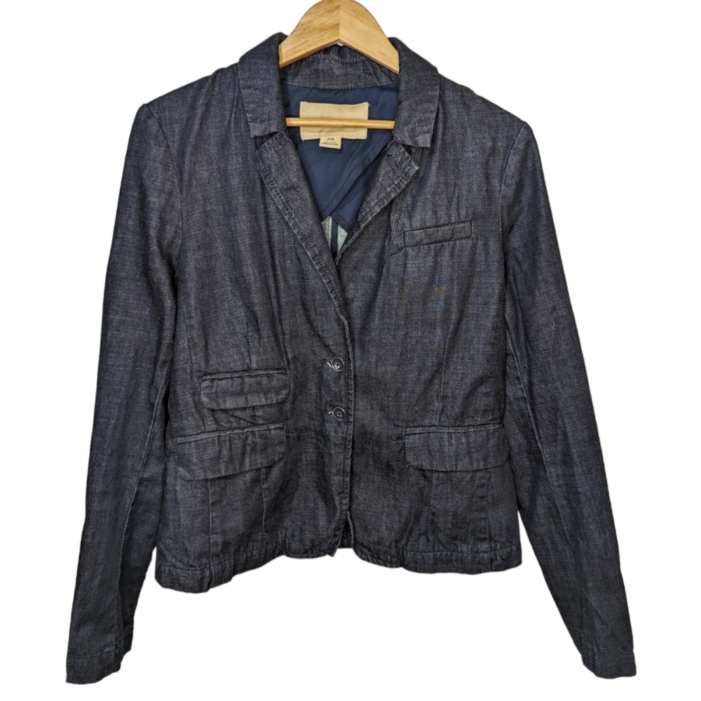 Pilcro and the Letterpress Denim Blazer Jacket Size M